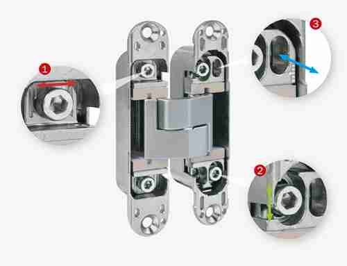 Петля дверная скрытой установки AGB E30200.02.91 белый Eclipse 3.0 без накладок